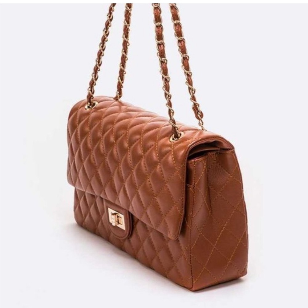 Quilted Double Flap Bag